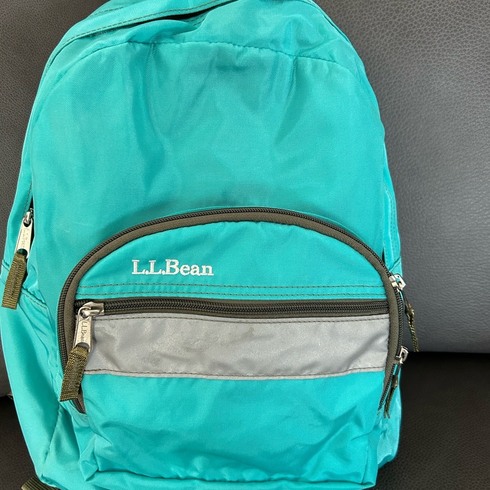 L.L. Bean Teal and Gray Backpack
